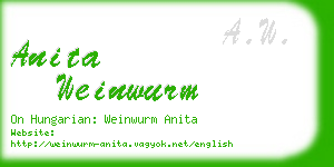 anita weinwurm business card